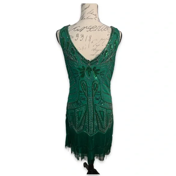 Babeyond 1920s Flapper Green Sequin Dress - XL - NWT - Picture 3 of 5